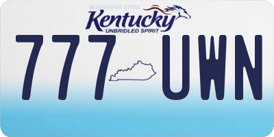 KY license plate 777UWN