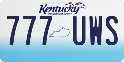 KY license plate 777UWS