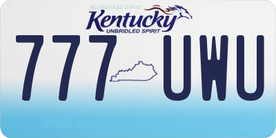 KY license plate 777UWU