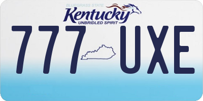 KY license plate 777UXE