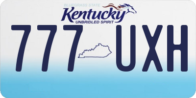 KY license plate 777UXH
