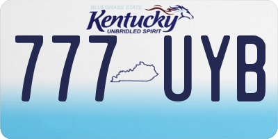 KY license plate 777UYB