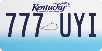 KY license plate 777UYI