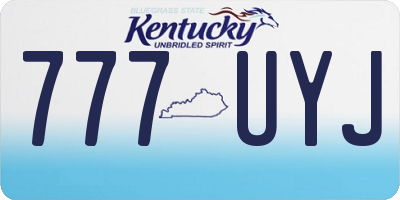 KY license plate 777UYJ