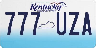 KY license plate 777UZA