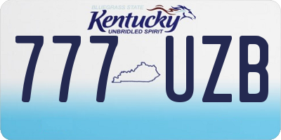 KY license plate 777UZB