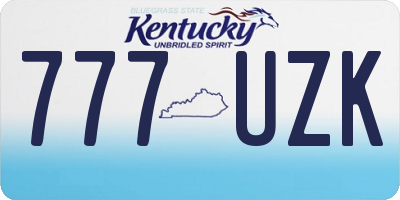 KY license plate 777UZK