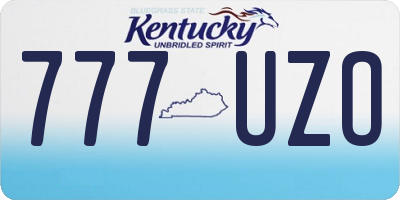 KY license plate 777UZO