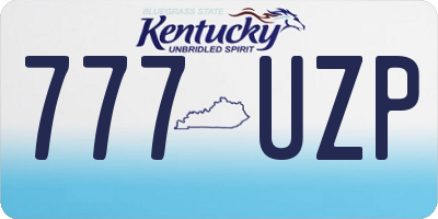 KY license plate 777UZP