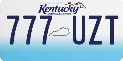 KY license plate 777UZT
