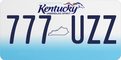 KY license plate 777UZZ