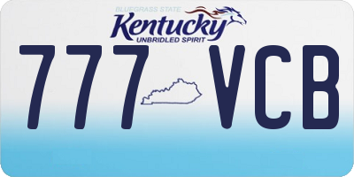 KY license plate 777VCB