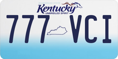 KY license plate 777VCI