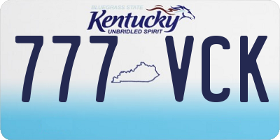 KY license plate 777VCK
