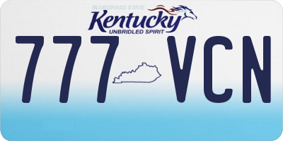KY license plate 777VCN