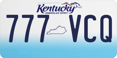 KY license plate 777VCQ