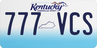 KY license plate 777VCS