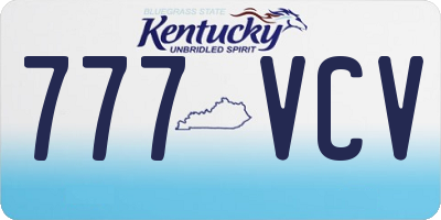 KY license plate 777VCV