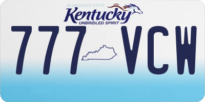 KY license plate 777VCW