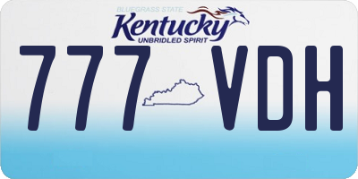 KY license plate 777VDH