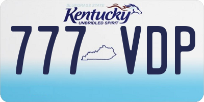 KY license plate 777VDP