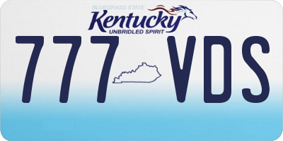 KY license plate 777VDS