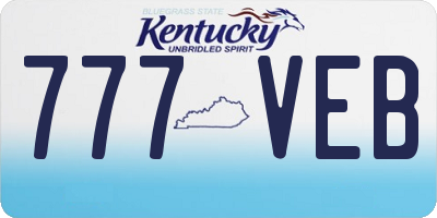 KY license plate 777VEB
