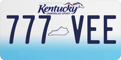 KY license plate 777VEE