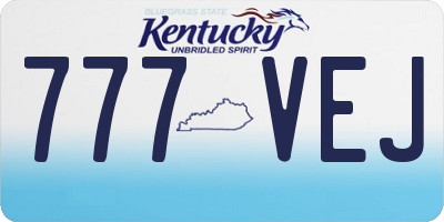 KY license plate 777VEJ
