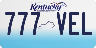 KY license plate 777VEL