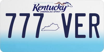 KY license plate 777VER