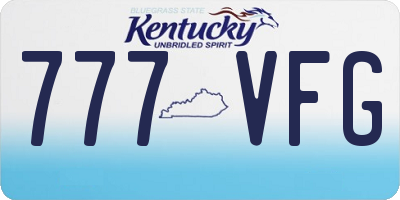 KY license plate 777VFG