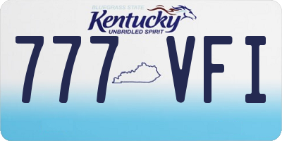 KY license plate 777VFI