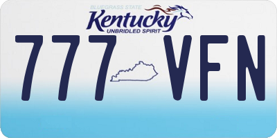 KY license plate 777VFN