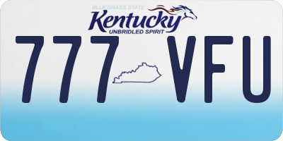 KY license plate 777VFU