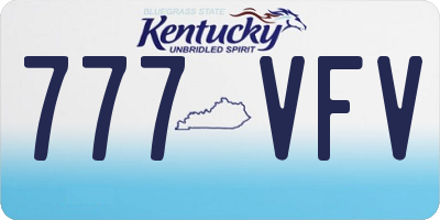 KY license plate 777VFV