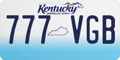 KY license plate 777VGB