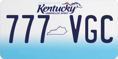 KY license plate 777VGC