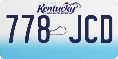 KY license plate 778JCD