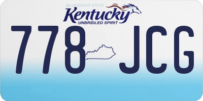 KY license plate 778JCG