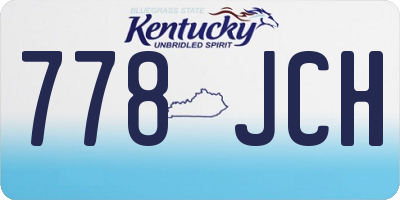 KY license plate 778JCH