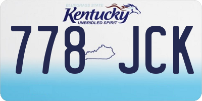 KY license plate 778JCK
