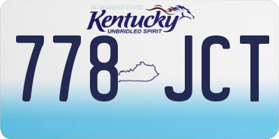 KY license plate 778JCT
