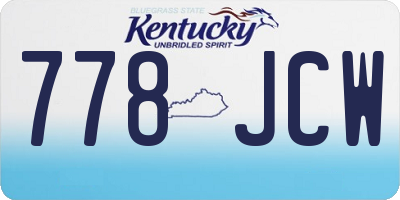 KY license plate 778JCW