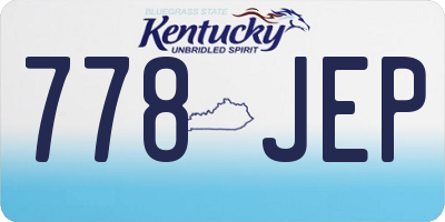 KY license plate 778JEP