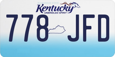 KY license plate 778JFD