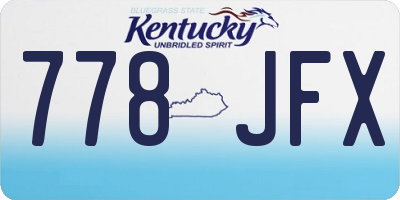 KY license plate 778JFX
