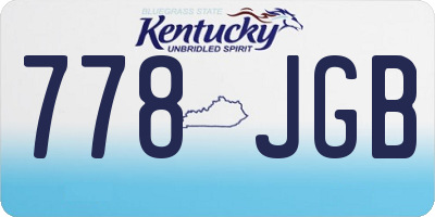KY license plate 778JGB