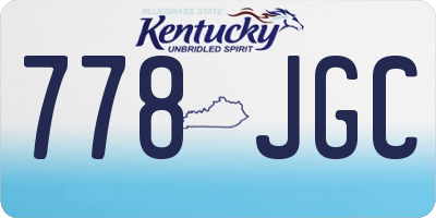 KY license plate 778JGC