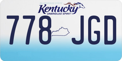 KY license plate 778JGD